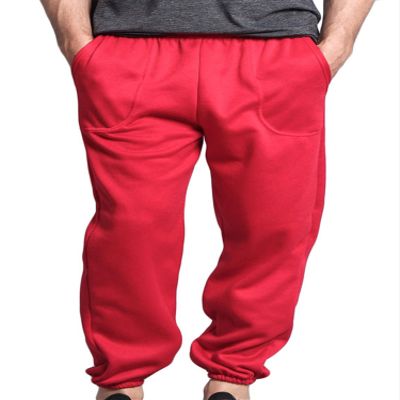 Men's Elastic Cuff Fleece Sweatpants - HILLSP - Red - 2X-Large