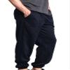 VICTORIOUS Men's Elastic Cuff Fleece Sweatpants - HILLSP - Navy - Large - GG1H view 4