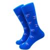 SummerTies Palm Tree Mens Dress Socks - Pink on Blue view 1