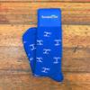 SummerTies Palm Tree Mens Dress Socks - Pink on Blue view 3