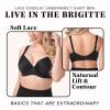 Leading Lady Women's Balconette Padded Underwire Lace Bra Bra, Black Poseidon Trim, 44G view 4