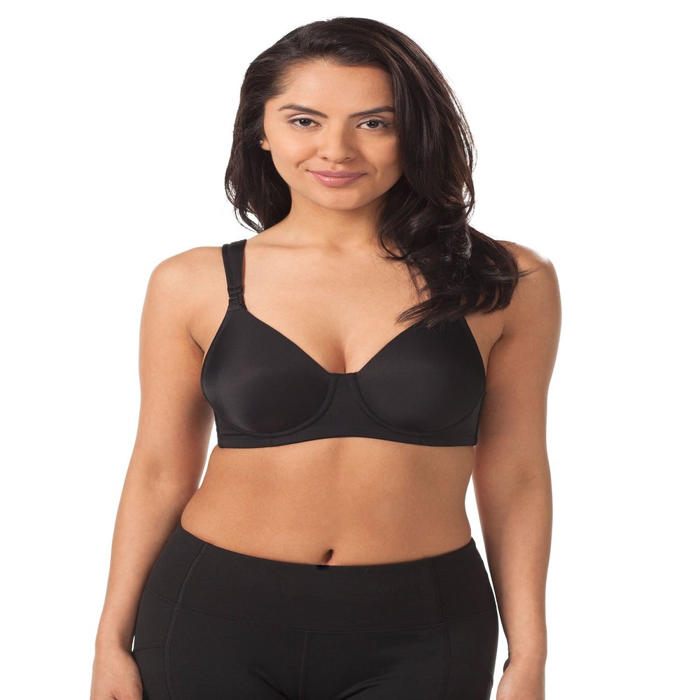 Leading Lady Women's Cool Fit Underwire Nursing Bra, Black, 40DD