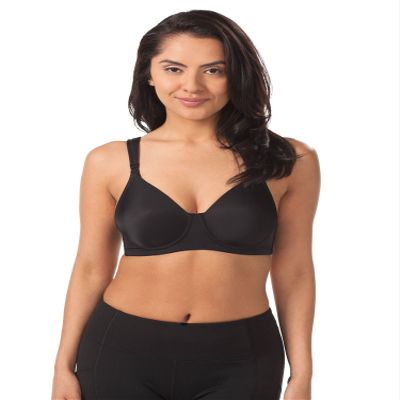 Leading Lady Women's Cool Fit Underwire Nursing Bra, Black, 42DD