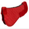 Rhinegold Cotton Horse Riding Saddle Pad - Luxury Equestrian Cotton Pad Saddle with Faux Fur, Trimmed Edges & Girth Replacement Straps. Horse Equipment - Numnahs for Horses & Ponies view 1