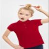 The Children's Place Girl's Short Sleeve Pique Polo, Ruby, X-Small view 2