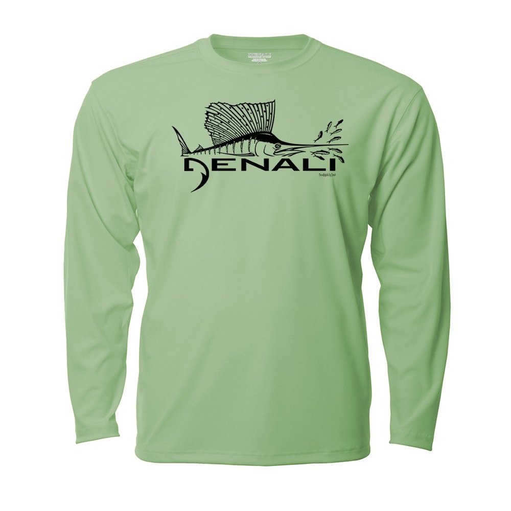 Denali Performance Mens UPF 50+ ProtectUV Mega Solar Long Sleeve T-Shirt with Denali Sailfish Logo