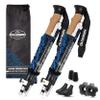 Equipeak Collapsible Folding Hiking & Trekking Sticks - 7075 Aluminum Lightweight Foldable Hiking Poles with Cork Grip & Foam Handle, Travel Trekking Poles for Balance Support for Seniors, Women & Men view 1