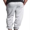 VICTORIOUS Men's Elastic Cuff Fleece Sweatpants - HILLSP - Light Grey - Large - GG1H view 3