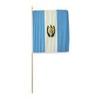 12x18 inch Guatemala flag mounted on a 24 inch (2 Foot) wooden stick staff (Super Polyester) Cloth Fabric (Sewn Edges for Durability) 12"x18" 12 x 18 for more view 1