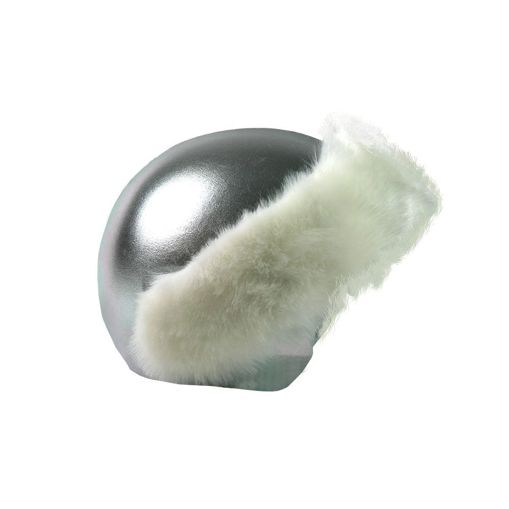 Coolcasc Exclusive Silver with White Fur - Multisport Helmet Cover