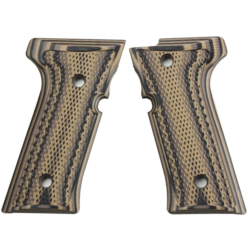 StonerCNC Full Checker G10 Grips Designed to Fit Beretta Vertec & M9A3 Will Fit Vertec Series (Earth Camo)