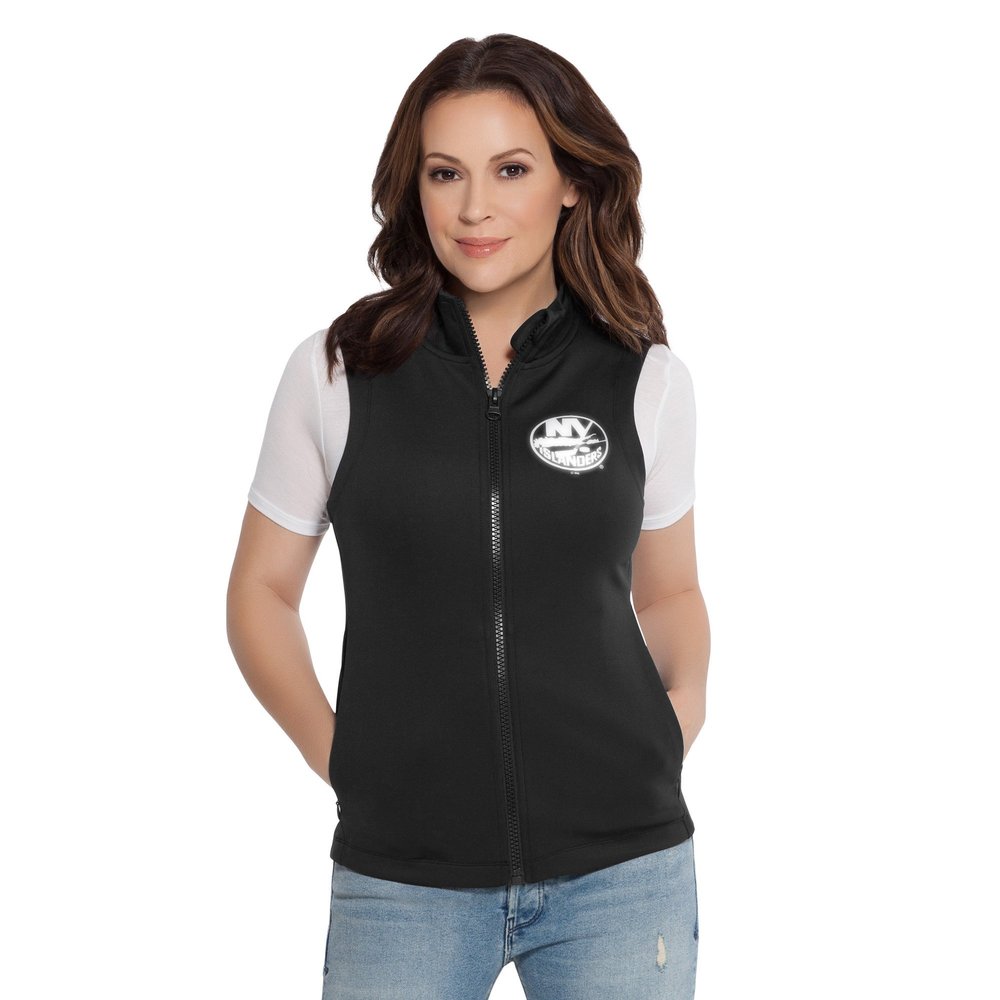 Touch by Alyssa Milano Women's NHL Victory Vest New York Islanders, Black, Small