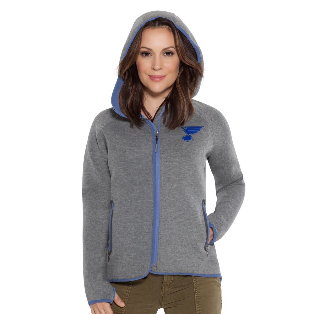 Touch by Alyssa Milano NHL St. Louis Blues Women's Drop Kick Jacket, Grey, Medium