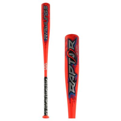 Rawlings US8R8-30/22 Raptor Alloy USA 2-5/8" Big Barrel Baseball Bat, 30"/22 oz
