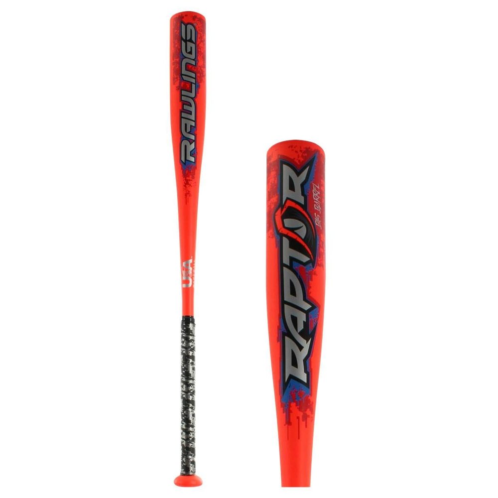 Rawlings US8R8-30/22 Raptor Alloy USA 2-5/8" Big Barrel Baseball Bat, 30"/22 oz
