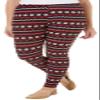 Allison Brittney Women's Christmas Patterned All Over Print Leggings, red Combo, XL view 1
