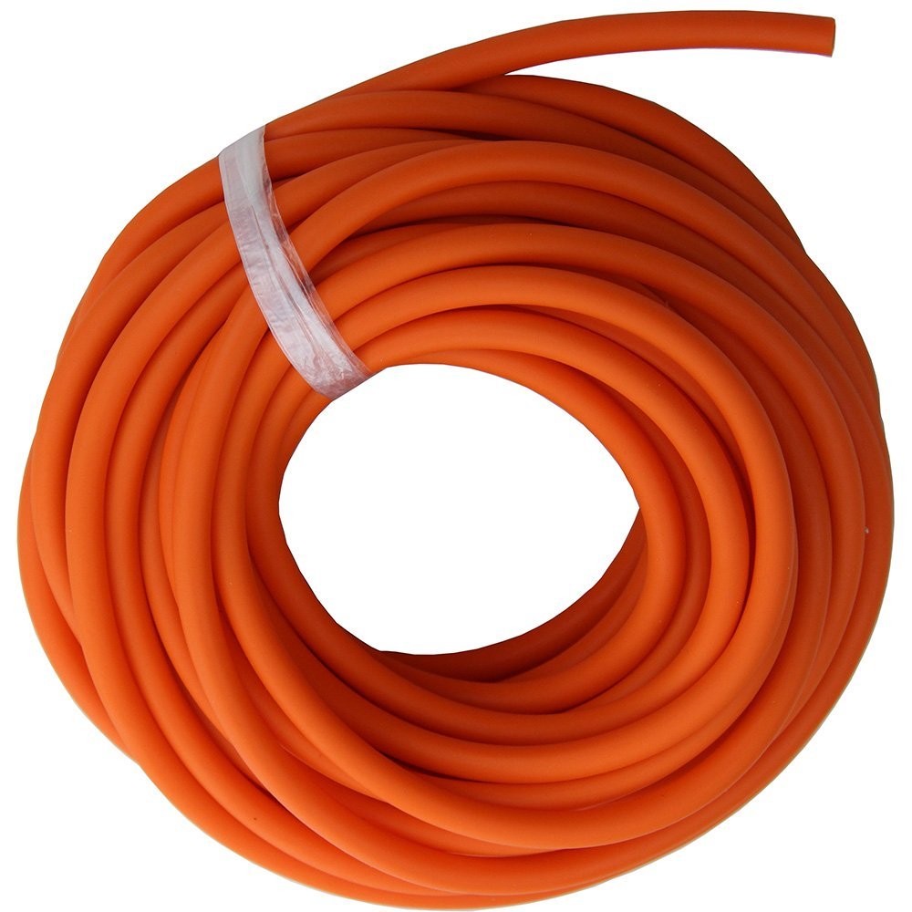 2x5mm Natural Rubber Latex Band for Slingshot Catapult Outdoor Hunting Replacement 10 Meters, May Have a Joint, Not a Continuous One (Orange)