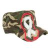 TOP HEADWEAR Distressed Style Adjustable Cadet Hat - Camouflage Ribbon view 1