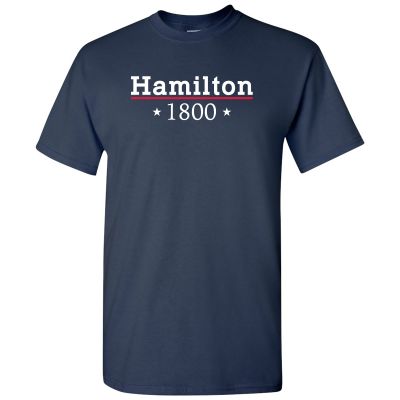 Alexander Hamilton 1800 - Funny Adult History Quote Cotton T-Shirt - 2X-Large - Navy