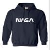 Go All Out 3X-Large Navy Blue Mens Nasa Worm Logo Sweatshirt Hoodie view 1