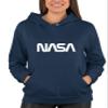 Go All Out 3X-Large Navy Blue Mens Nasa Worm Logo Sweatshirt Hoodie view 2