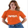 Go All Out XX-Large Orange Adult NASA Worm Logo T-Shirt view 3