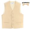 Vesuvio Napoli BOY'S Dress Vest & BOW TIE Solid LIGHT BROWN Color Bow Tie Set size 6 view 1