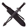 Fantasy Master - FM-672 - Fantasy Short Sword - Screaming Demon - Black Stainless Steel Blade, Black Cord Wrapped Handle, Full Tang, Includes Nylon Sheath - Fantasy, Collectible, Demon Slayer view 1