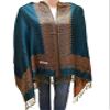 Flyingeagle Trade Double Side and Double Layered Reversible Pashmina Woven Shawl Scarf for Women (Teal) view 2