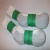 davido Mens Socks crew made in italy 100% cotton 8 pairs (10-13, white/bottom gray crew) view 3