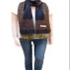 Flyingeagle Trade Double Side and Double Layered Reversible Pashmina Woven Shawl Scarf for Women (Navy Blue) view 3