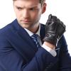 NappaNovum Men's Lambskin Leather Gloves with Warm Lining Classic Lambskin Winter Warm Touchscreen Gloves (M, Dark Brown Touch) view 2