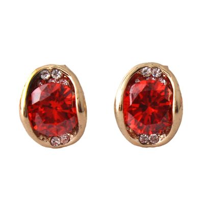 Grace Jun Bridal Gold Plated AAA CZ Rhinestone Clip on Earrings Non Piercing for Women Ear Clip