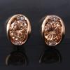 Grace Jun Bridal Gold Plated AAA CZ Rhinestone Clip on Earrings Non Piercing for Women Ear Clip view 2