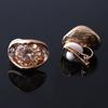 Grace Jun Bridal Gold Plated AAA CZ Rhinestone Clip on Earrings Non Piercing for Women Ear Clip view 3