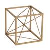 Cheung's 4738S Decorative golden cube with abstract center design, Gold view 1