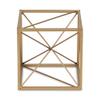 Cheung's 4738S Decorative golden cube with abstract center design, Gold view 3