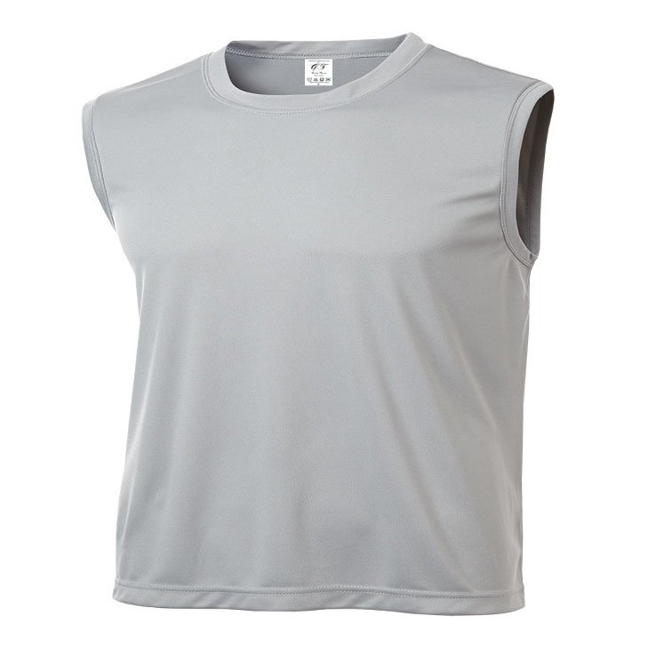 Gravity Threads Mens Sleeveless Moisture Wicking Shirt - Silver - 3X-Large