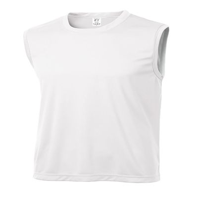 Gravity Threads Mens Sleeveless Moisture Wicking Shirt - White - 3X-Large