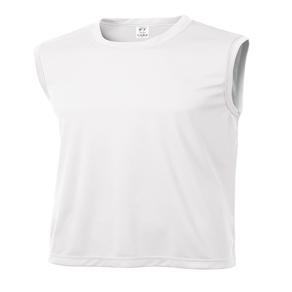 Gravity Threads Mens Sleeveless Moisture Wicking Shirt - White - 3X-Large