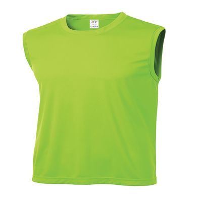 Gravity Threads Mens Sleeveless Moisture Wicking Shirt - Lime Shock - 3X-Large