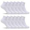 E2 Project Mens 12 Pack Bulk of Ultra Thin & Lightweight Ankle Socks (White, Large, Shoe Size: 8-12, Sock Size 10-13) view 1