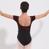 11414131 Adult Short Sleeves Velvet Ballet Dance Leotards Women for girls view 2