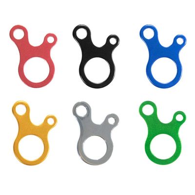 West Coast Paracord 3 Hole Tensioner Guyline Adjuster with a Figure 9 Descender Ring 3 Hole Connector- Tie Down, Tent, Shade, Canopy, Camping, Hiking, Backpacking (Orange, 6 Pack)