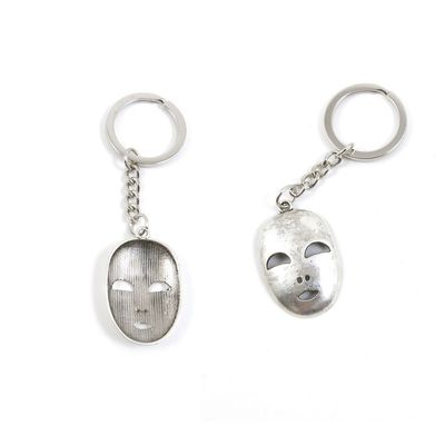10 Pieces Keychain Keyring Door Car Key Chain Ring Tag Charms Supply S2JL0I Mask