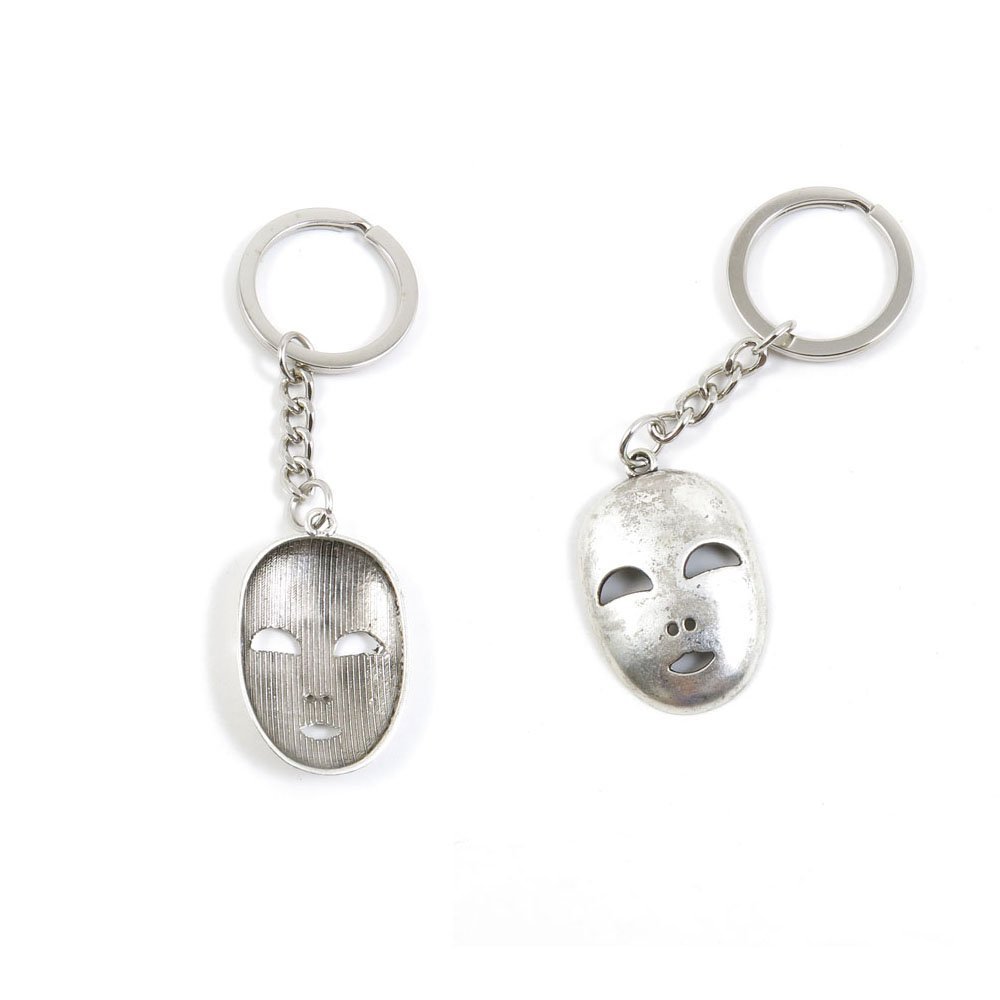 10 Pieces Keychain Keyring Door Car Key Chain Ring Tag Charms Supply S2JL0I Mask