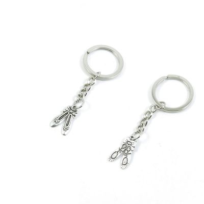 2 Pieces Keychain Keyring Door Car Key Chain Ring Tag Charms Supply X4AK4Z Ballet Shoes