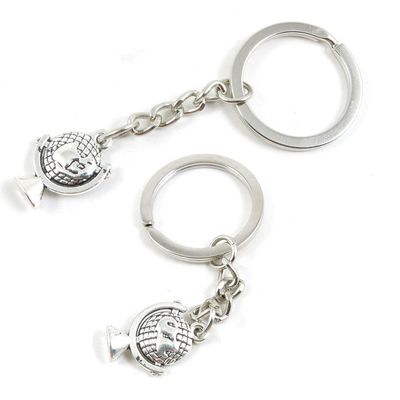 50 Pieces Keychain Keyring Door Car Key Chain Ring Tag Charms Supply D7SL6M Globe