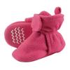 Hudson Baby Unisex Cozy Fleece Booties, Dark Pink, 6-12 Months view 1