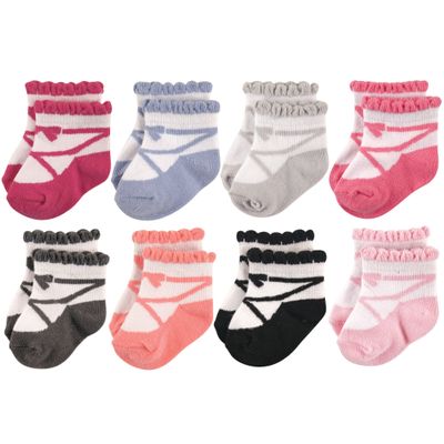 Hudson Baby baby boys Cotton Rich Newborn and Terry Casual Socks, Ballet, 12-24 Months US